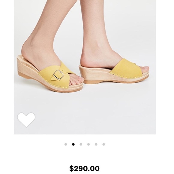 No.6 Abuela Mid Wedge Wooden Leather Clogs - Picture 4 of 10